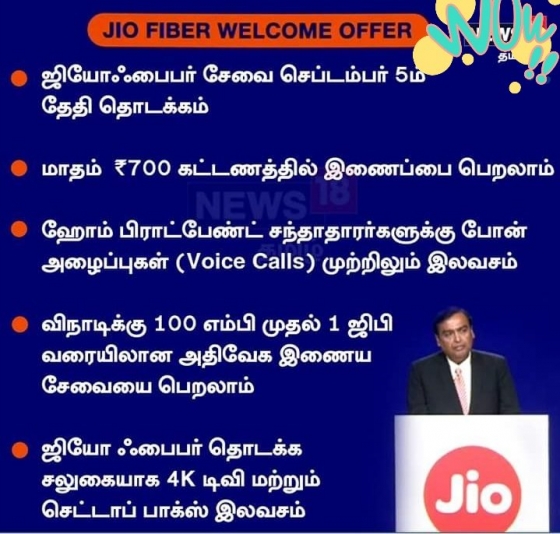 இதோ வந்துவிட்டது ஜியோவின் இலவச செட் ஆப் பாக்ஸ்…….