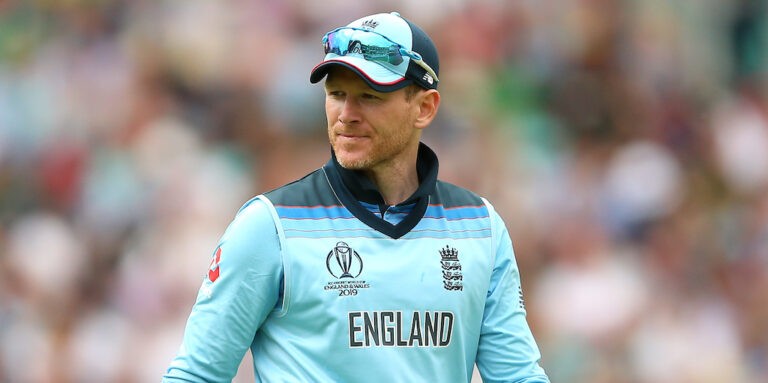 England's Eoin Morgan during the ICC Cricket World Cup group stage match at The Oval, London.