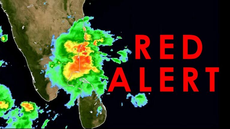 Meteorological Center has issued Red Alert in 6 districts in Tamil Nadu at present.