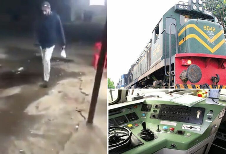 The driver who stopped the train for personal use at an unplanned place! Viral video! So miserable for him!