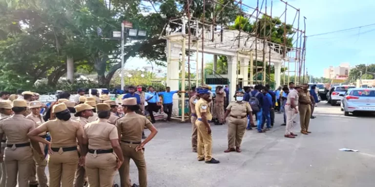 Increasing police security at AIADMK chief's door day by day?