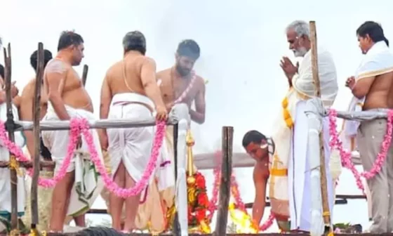 ஆதிகேசவ பெருமாள் கோவிலில்  418 ஆண்டுகளுக்கு பிறகு பெரு விமர்சியாக நடைபெற்றது கும்பாபிஷேக விழா இவ்விழாவில் லட்சக்கணக்கான பக்தர்கள் பங்கேற்பு!..