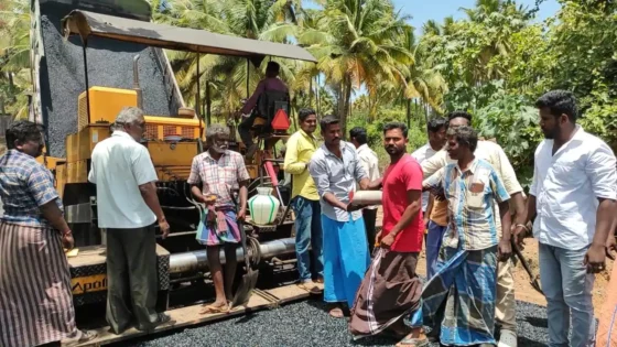 40 ஆண்டுகால கோரிக்கை நிறைவு! புதிய சாலை கிடைத்த சந்தோஷத்தில் ஊத்துக்காடு கிராமத்தினர்!