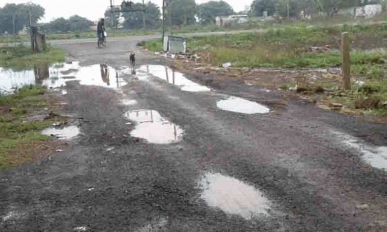 The main road in this district is full of potholes!