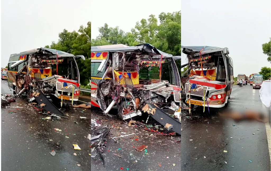 Omni bus and auto collide head-on in an accident!.. CCTV footage goes viral!.. Public in shock!..