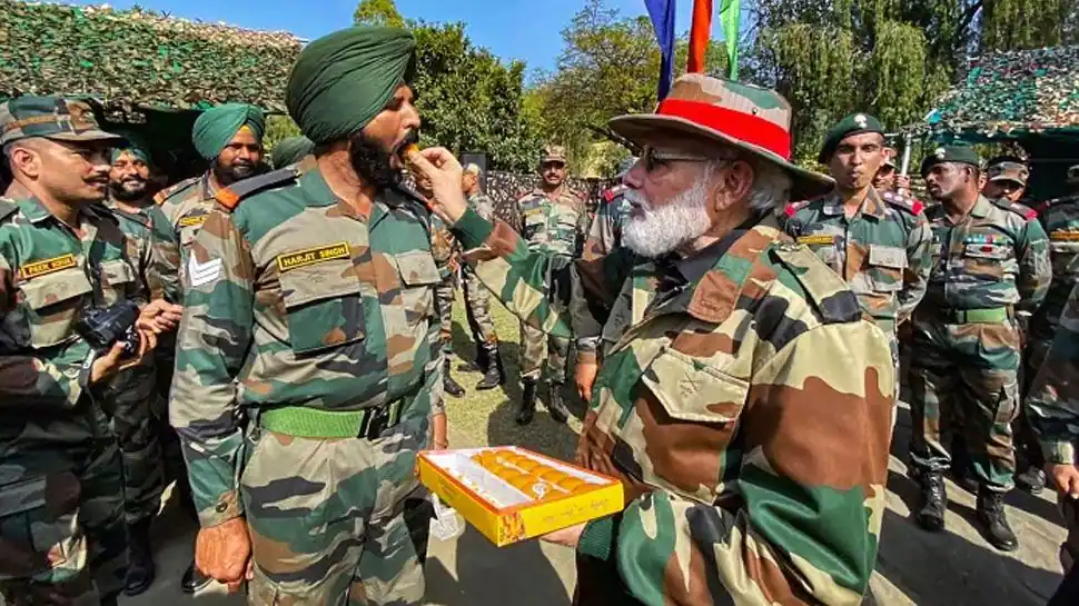 Prime Minister Modi Diwali Celebration with Army Soldiers