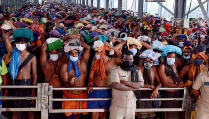 For the attention of devotees going to Sabarimala! Masks are mandatory!
