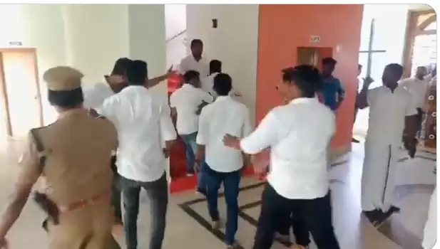 Not allowed to see our rebel leader? Clash between DMK workers!