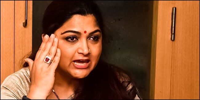 My sandal size is 41.. Come in person if you dare! Kushboo gave a barrage of response to the person who teased!