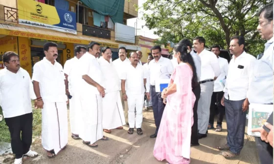 வேலூர் மாநகராட்சியில் பல்வேறு பணிகளை ஆய்வு செய்த திமுக அமைச்சர்கள் 