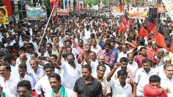 Demonstration on the 12th by the DMK coalition parties condemning the Governor!