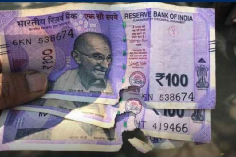 Torn currency notes, change in bank, Coimbatore, notification issued by the bank