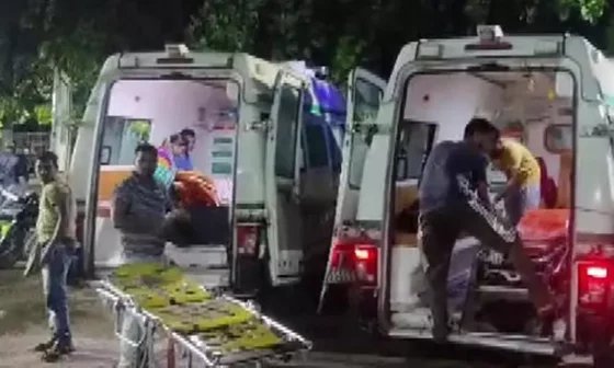 இரண்டு பஸ்கள் நேருக்கு நேர் மோதல்!! திருமணத்திற்கு சென்று விட்டு திரும்பிய போது நிகழ்ந்த பரிதாபம்!! 