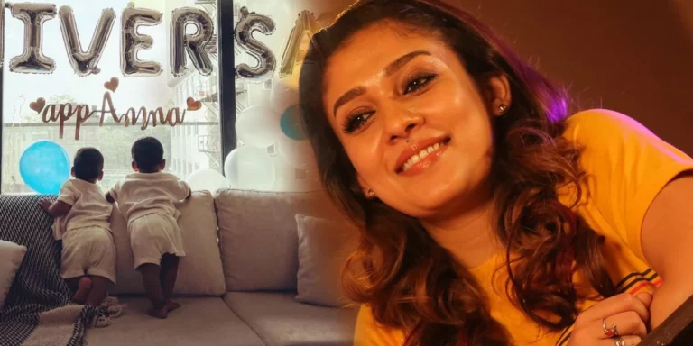 Nayanthara who adores the child!! Click shared by Vignesh Sivan!!