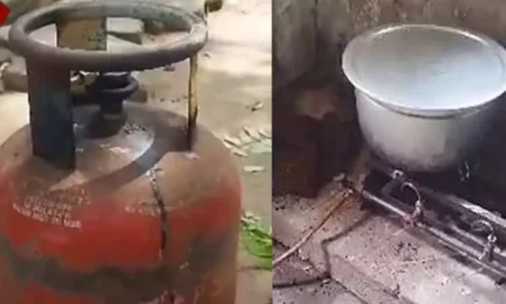 புதிய சிலிண்டர் மாற்றும் போது ஏற்பட்ட விபரீதம்!! அரசு பள்ளியில் விபத்தினால் ஏற்பட்ட பரபரப்பு!!