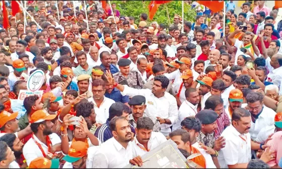 கேரளாவின் குப்பை கூடமாக்கி விட்டது திமுக அரசு!!  பாதயாத்திரையில் அண்ணாமலை ஆவேசம்!!