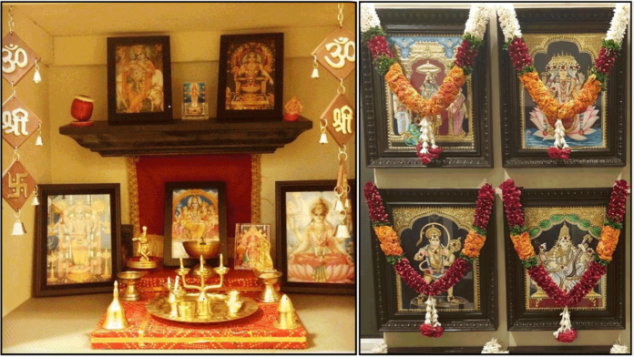 Photographs of gods that should not be worshiped in the pooja room