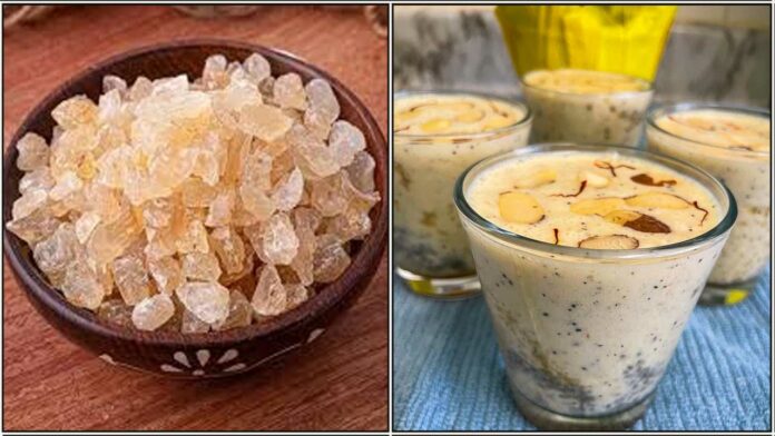 Want to cool down? Then eat almond resin like this!