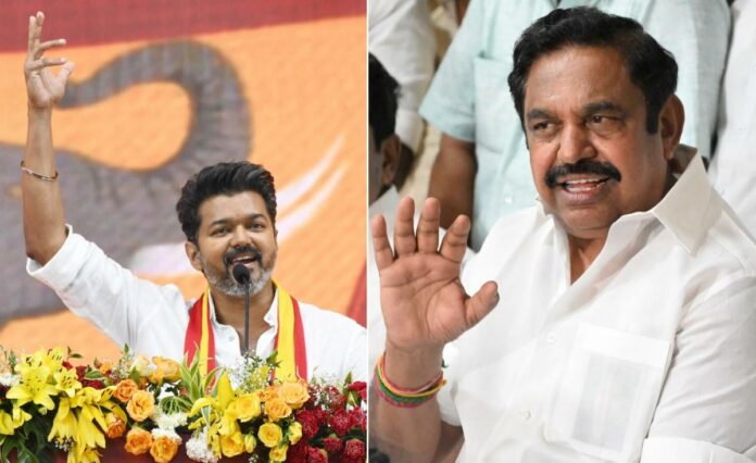 In 2026, information is coming out that Tamil Nadu Vetri Kazhagam will form an alliance with AIADMK.