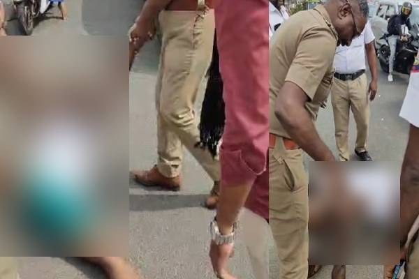 There is a commotion due to a man who was half-naked on the road in Anna Road, Chennai