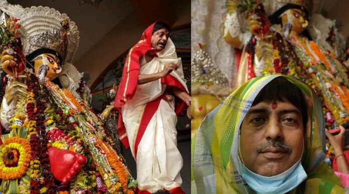 In West Bengal, men have been performing puja dressed as women for 232 years