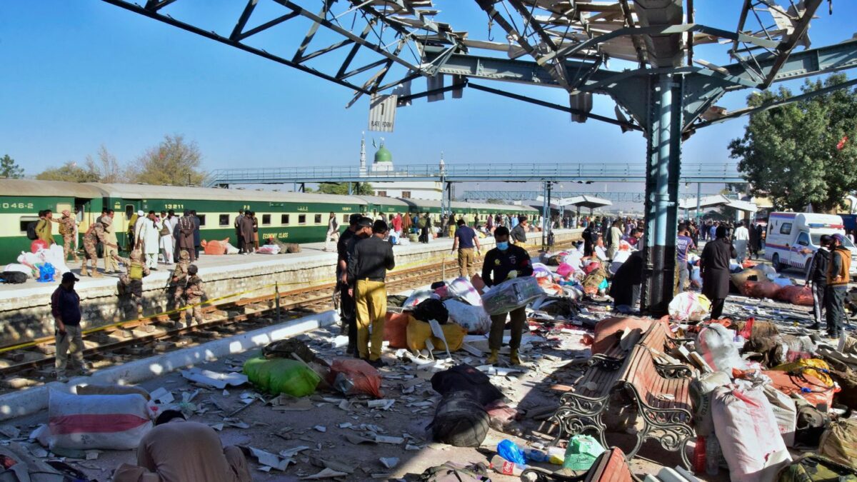 Sudden explosion at railway station