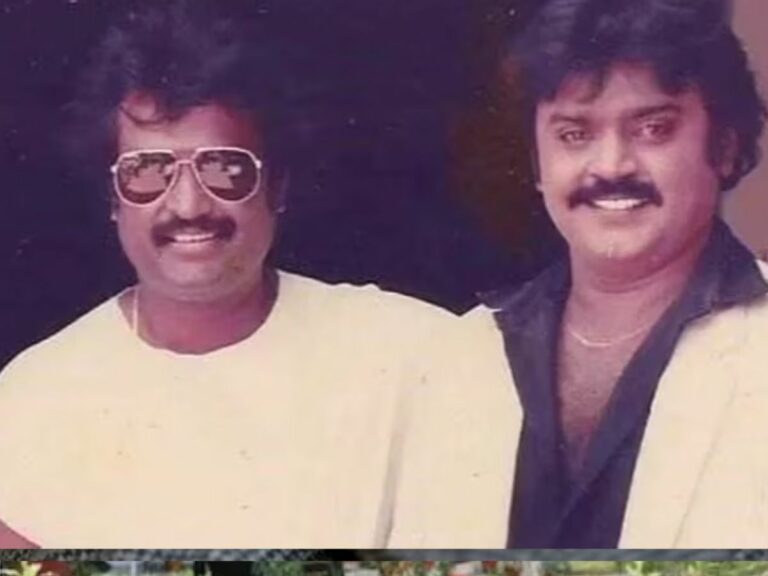 Rajini who was with a towel.. Vijayakanth who gave his vedi..