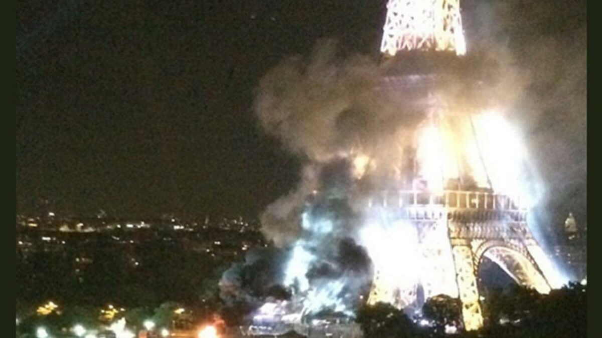 A terrible fire has occurred in one of the wonders of the world, the Eiffel Tower