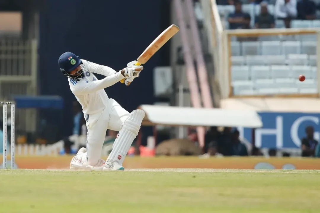 Indian bowler swinging the bat