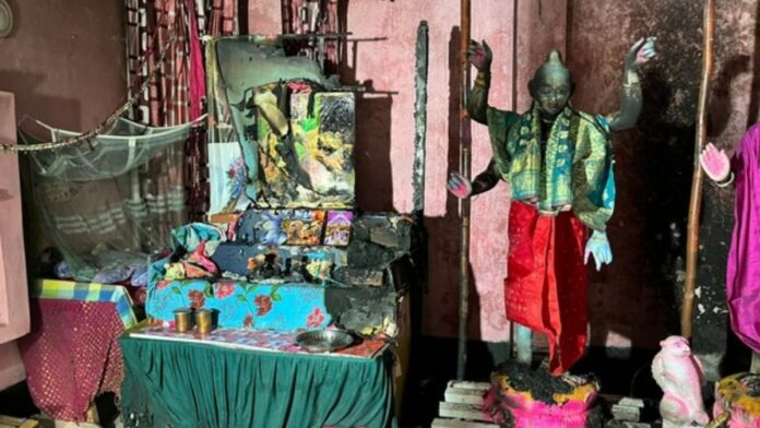 Again damaging temple idols!! What is happening in Bangladesh?