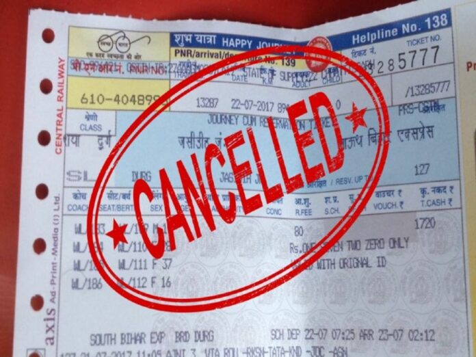 Railway ticket cancellation and refund terms!! Indian Railways!!