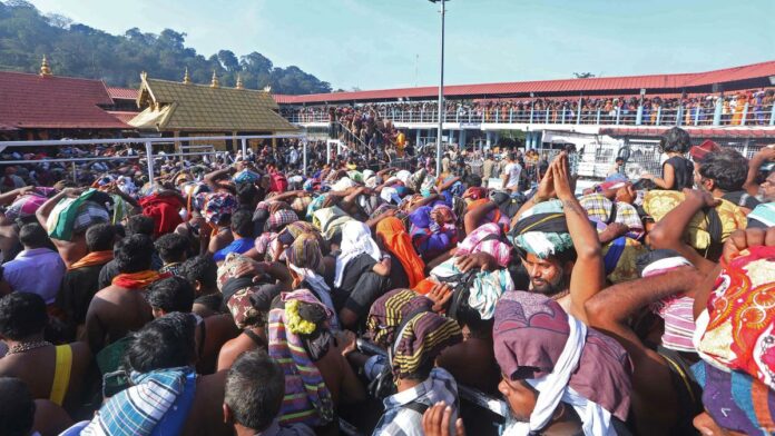 Increased crowd at Sabarimala temple!! Pilgrims of devotees!!