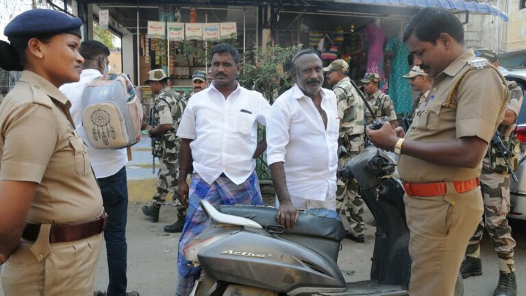 Erode East Assembly Constituency Re-election Strong Security!!