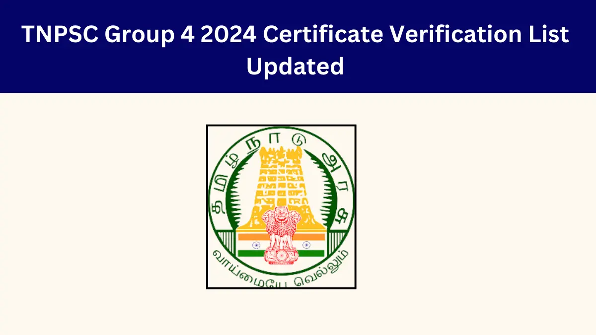 TNPSC Candidates Certificate Verification and Counseling!! From January 22!!