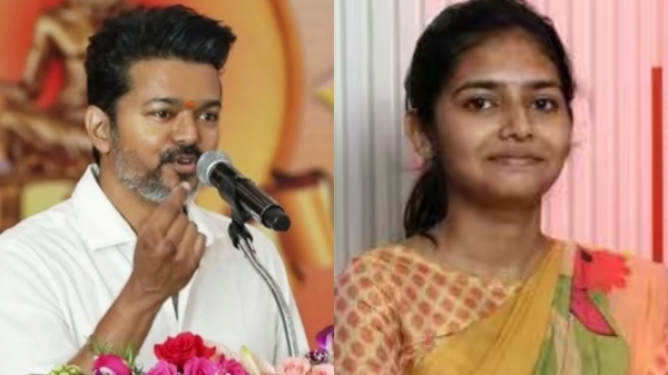 vaishnavi-likely-to-contest-on-behalf-of-dmk-in-the-constituency-contested-by-tvk-vijay