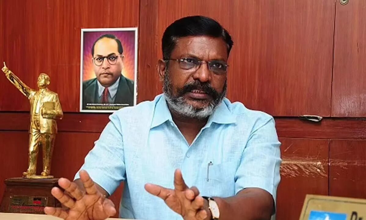 Netizens are criticizing the police crackdown on the helicopter showering of flowers on Thirumavalavan.