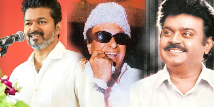"MGR Name" "Captain Respect"..Vijay wants to attract ADMK DMDK votes!!