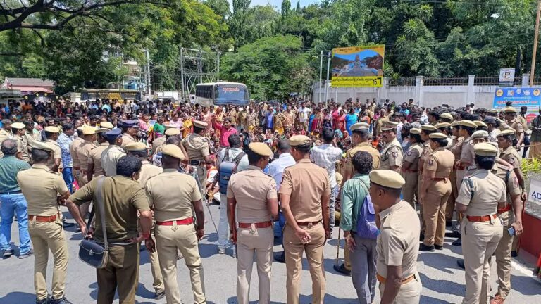 Police action against sanitation workers in Tamil Nadu – DMK double-faced accusation