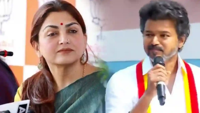 Know history and speak.. Actress Khushpu Warning to Vijay!